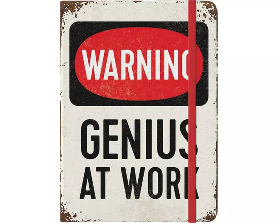 Nostalgic Art Notizbuch Genius at Work A5, Dot, Mehrfarbig