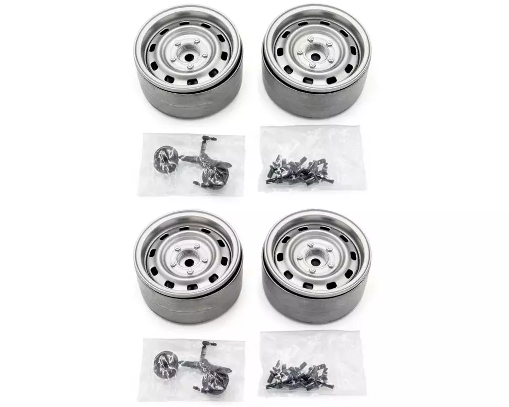 Hobbytech Felgen 1.9" Metal Beadlock Classic 2 Grau, 4 Stück