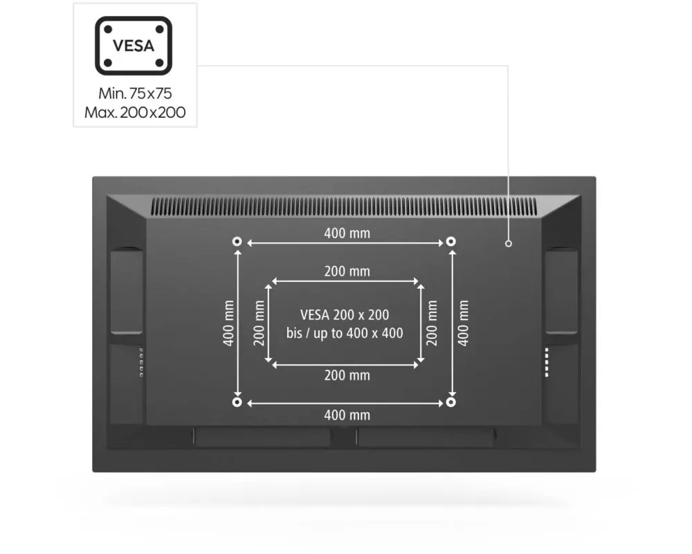 Hama Technics AG TV-Deckenhalterung bis 117 cm (46") Schwarz