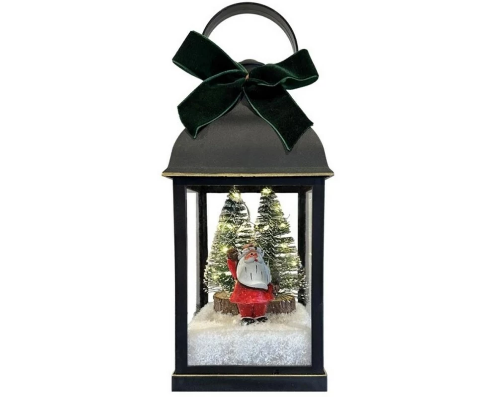 Dameco LED Laterne aus Kunststoff 10.5 x 10.5 x 22.5 cm schwarz