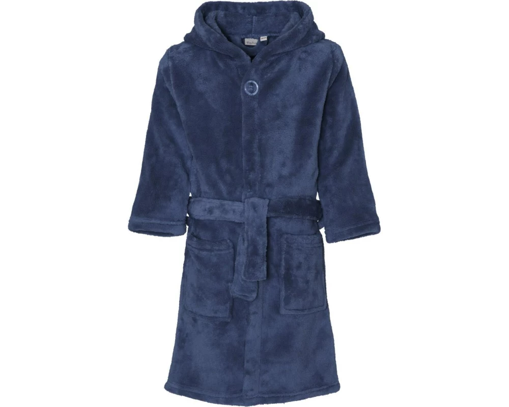 Playshoes Fleece-Bademantel Uni Marine Gr. 110/116