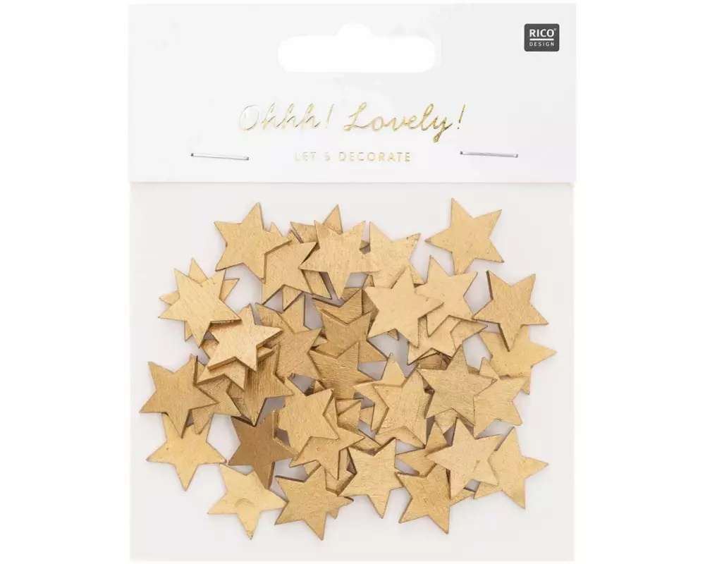 Rico Design Streudeko Stern 48 Stück, Gold