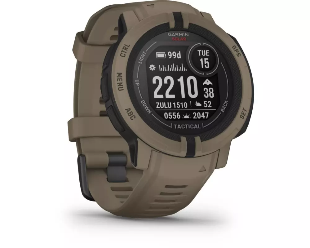 GARMIN Sportuhr Instinct 2 Solar Tactical Edition, Braun/Schwarz