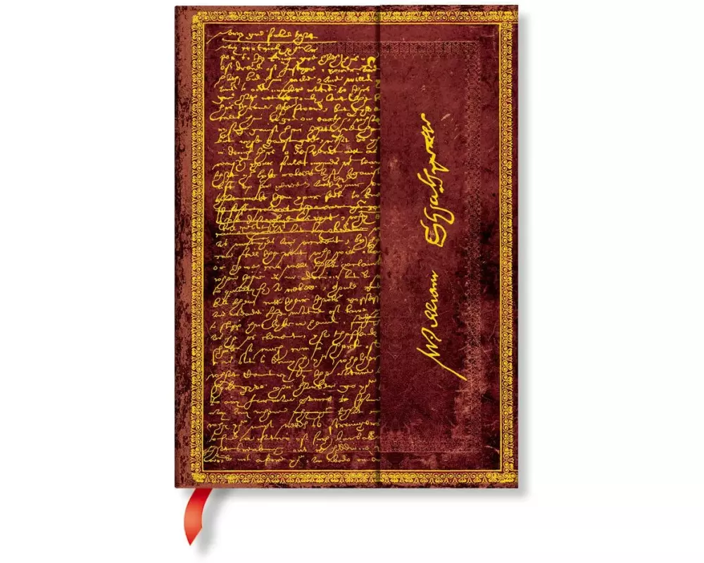 Paperblanks Notizbuch Shakespeare Midi, Blanko, Rot