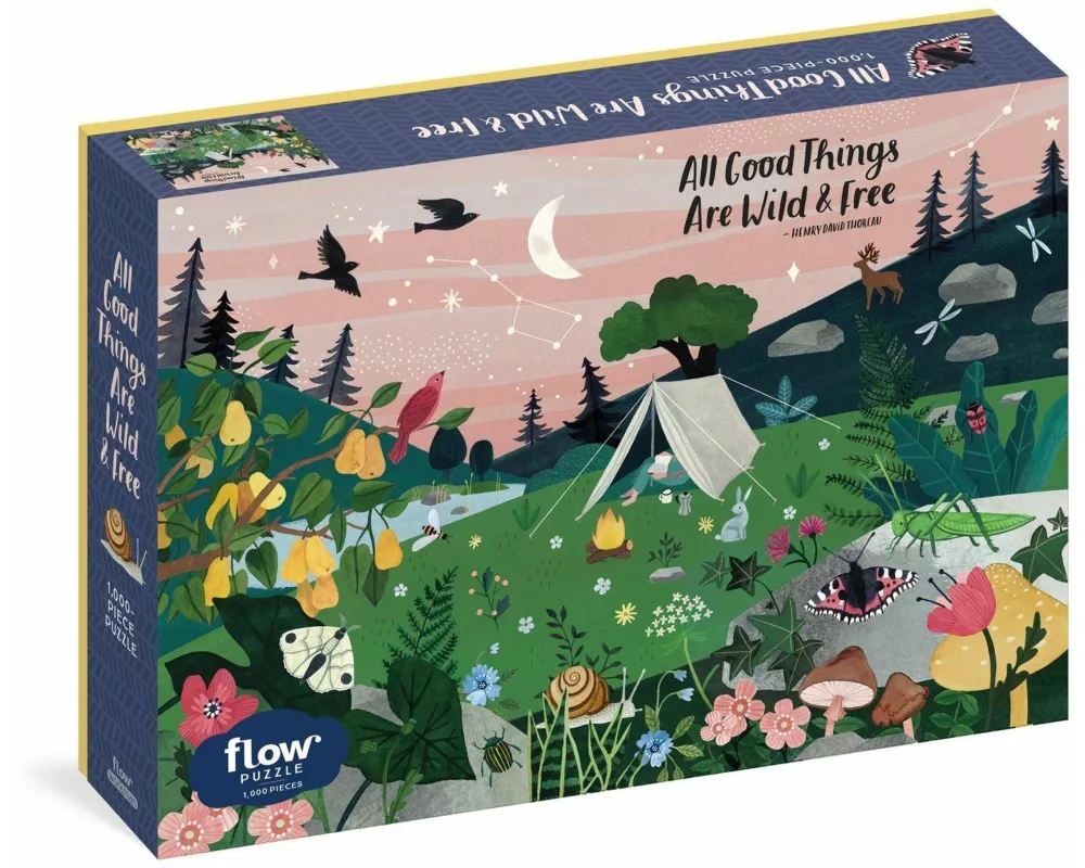 All Good Things Are Wild and Free 1,000-Piece Puzzle (Flow) Adults Families Picture Quote Mindfulness Gift