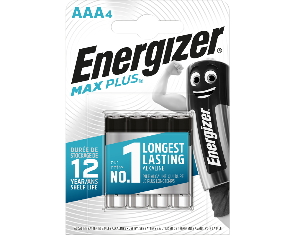 ENERGIZER Batterie Max Plus 1,5V E301321404 Micro 1300 mAh 4 Stück