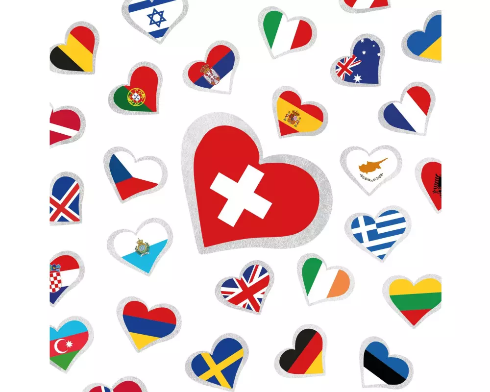 Braun + Company Papierservietten Flaggen 33 cm x 33 cm, 20 Stück