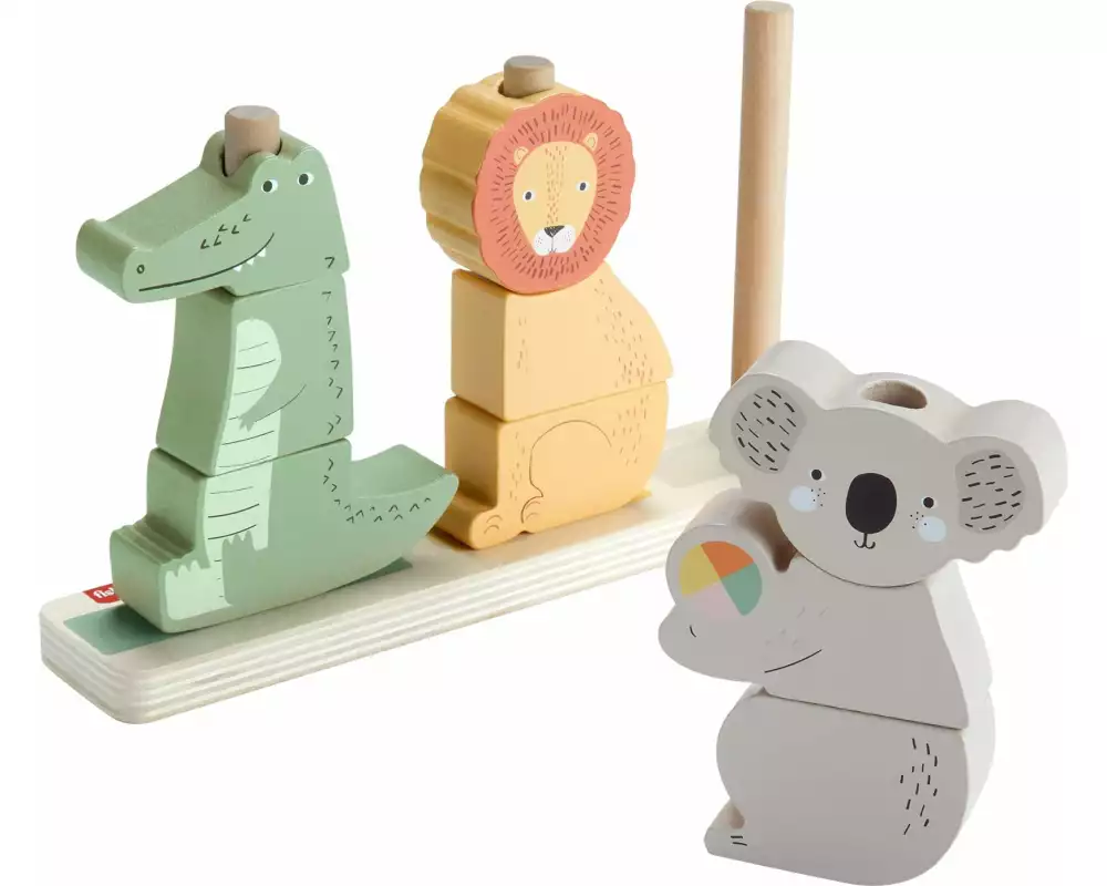 Fisher-Price Stapelspielzeug Tierwelt aus Holz