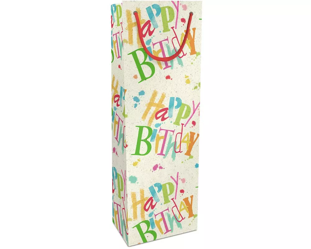 Braun + Company Flaschentasche Birthday Dance 12 x 36 x 8 cm, Mehrfarbig