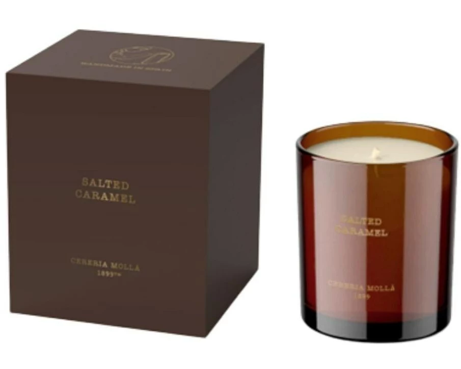 Cerería Mollá Salted Caramel im Glas Pflanzenwachs Braun 230 g
