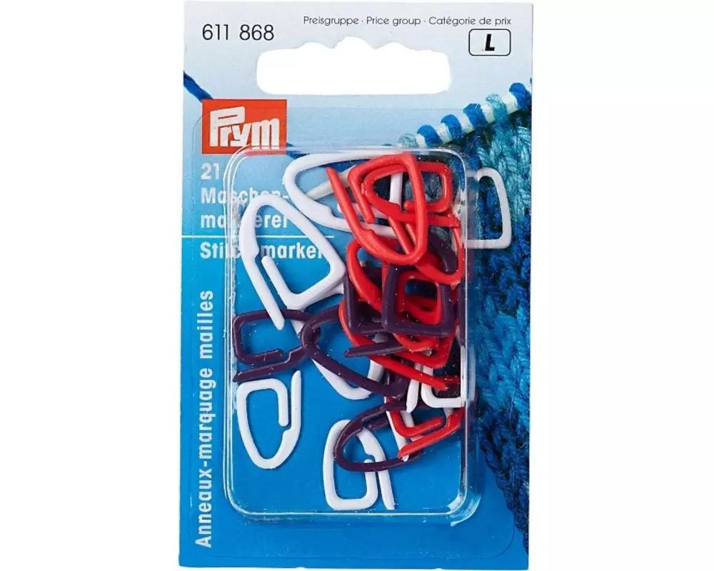Prym Maschenmarkierer farbig sortiert, 21 Stück