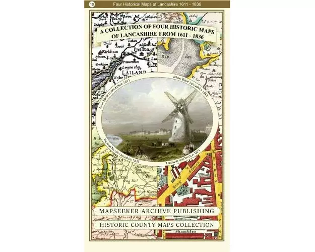 A Collection of Four Historic Maps of Lancashire