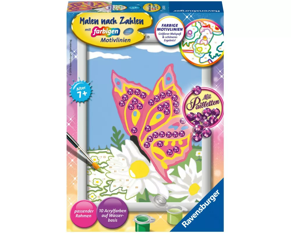 CreArt, Malen nach Zahlen Kinder - Schmetterling