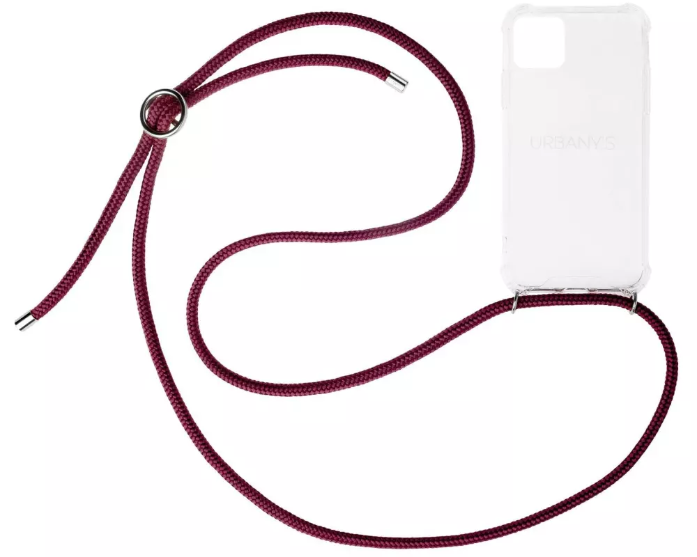Urbany's Necklace Case iPhone 15 Plus Red Wine