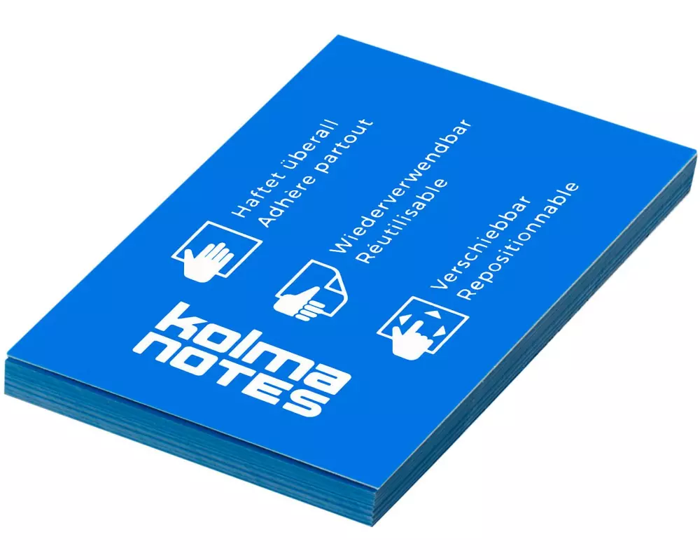 Kolma Notizzettel NOTES A8 Blau, 100 Blatt