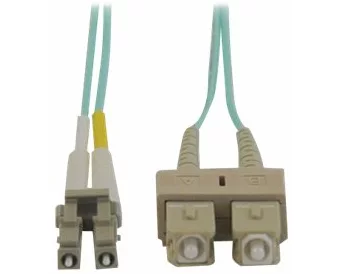 EATON TRIPPLITE 10Gb, Duplex Multimode, 50/125, OM3, LSZH, Fiber Patch Cable, LC/SC - Aqua, 3M 10ft.