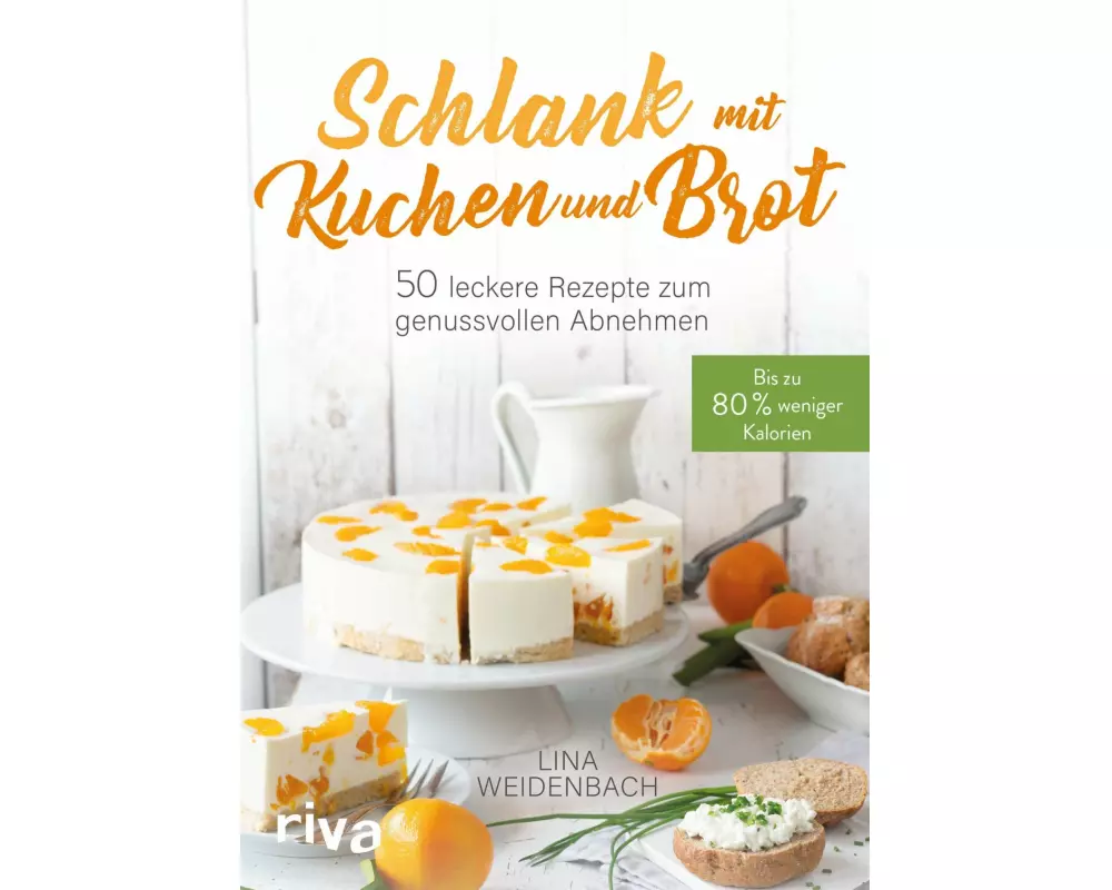 Schlank mit Kuchen und Brot