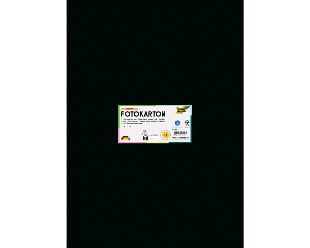 FOLIA Fotokarton 50x70cm 6190 300g, schwarz