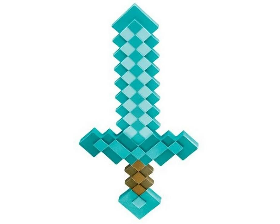 Disguise Minecraft Plastic Replica Diamond Sword Blau
