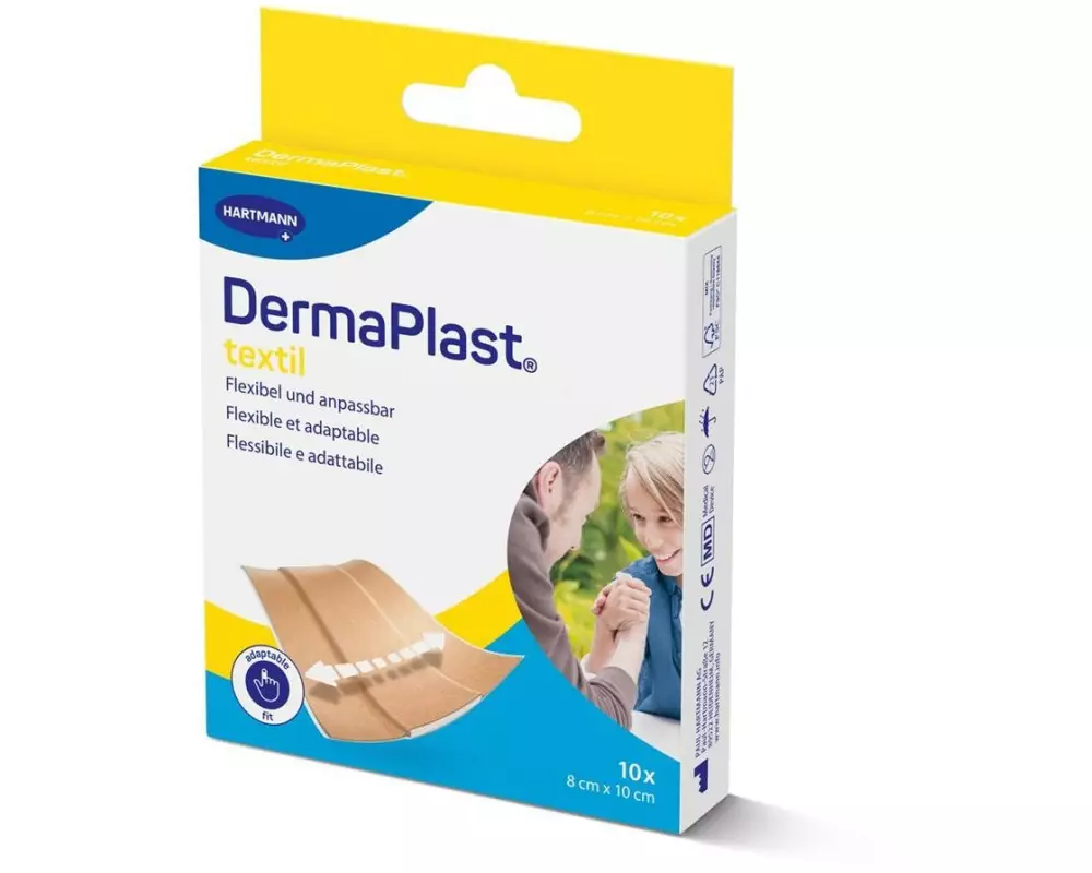 DermaPlast Wundpflaster Textil Schnellverband 8 x 10 cm