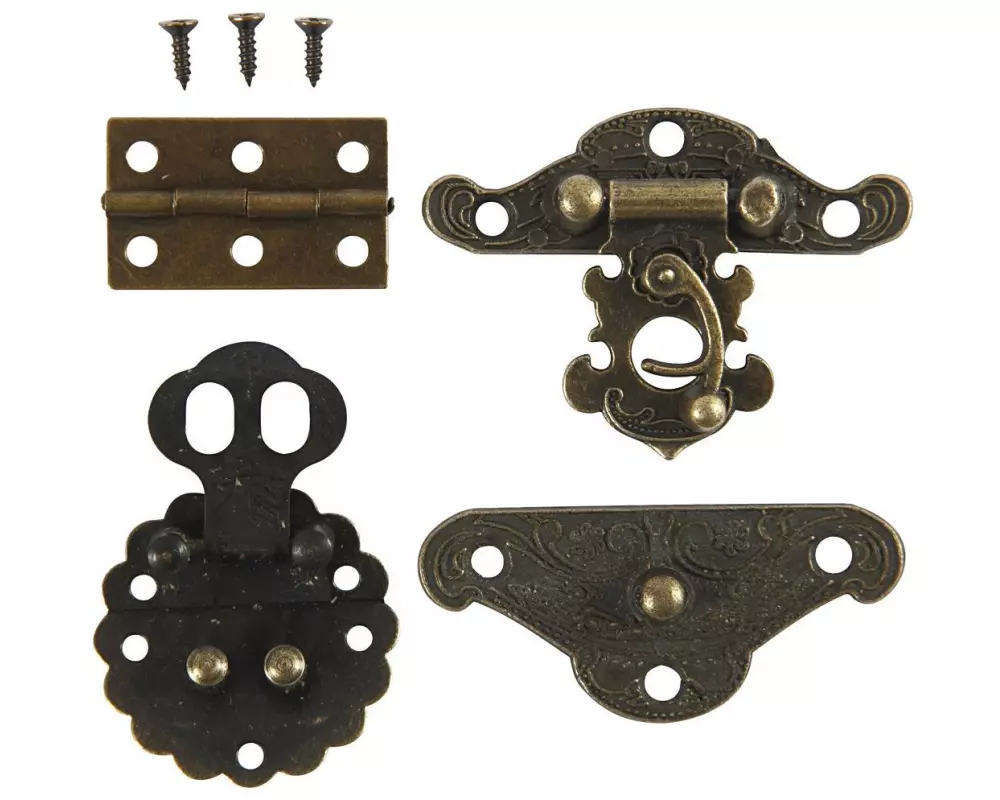 Creativ Company Beschlag Set, 10-teilig, Antikgold