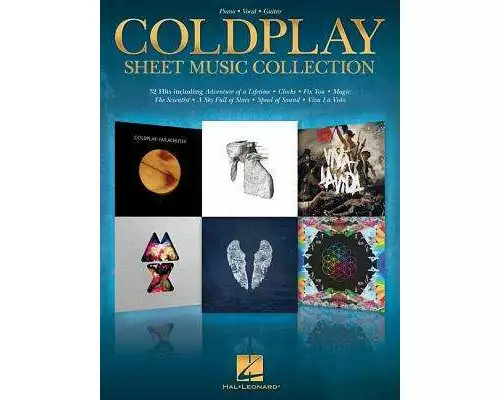 Coldplay Sheet Music Collection Piano Vocal Guitar Songbook 32 Popular Hits Including Viva La Vida Yellow Fix You and More Hal Leonard Music Book for