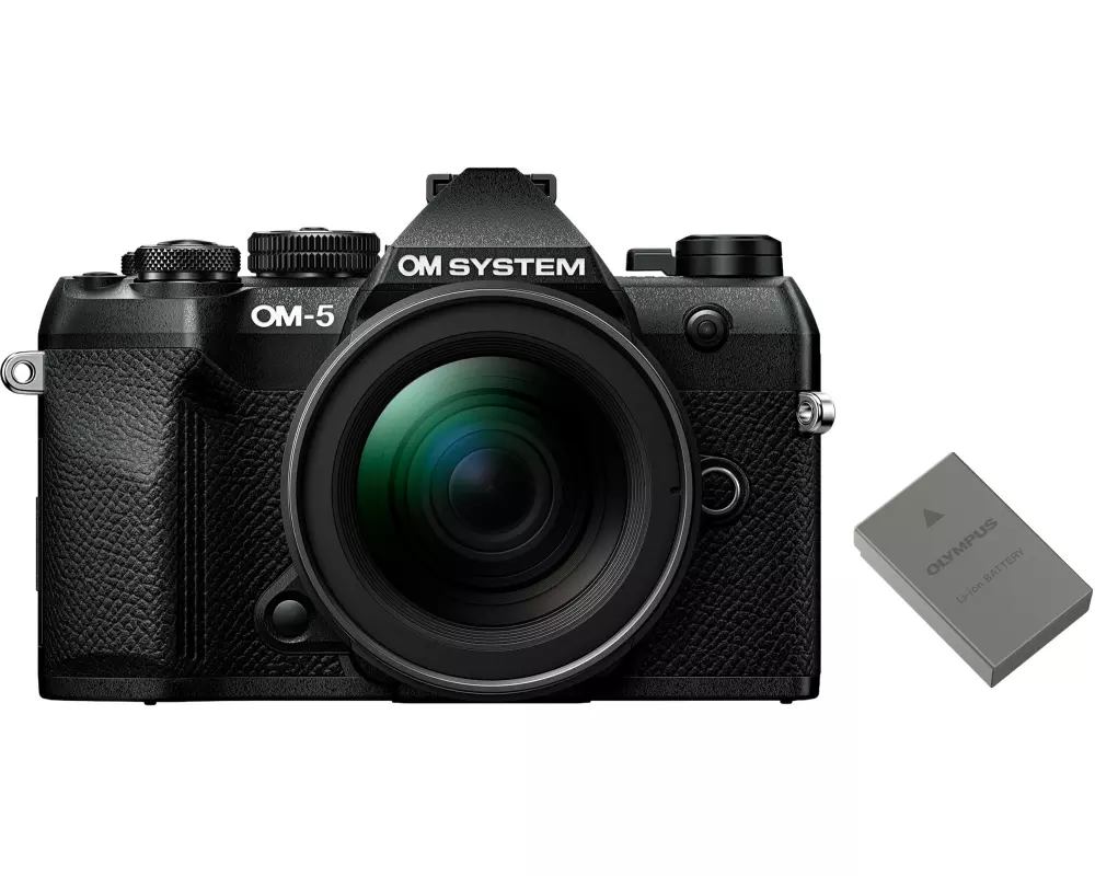OM-System Fotokamera OM-5 II Schwarz M.Zuiko 12-45mm Akku Kit