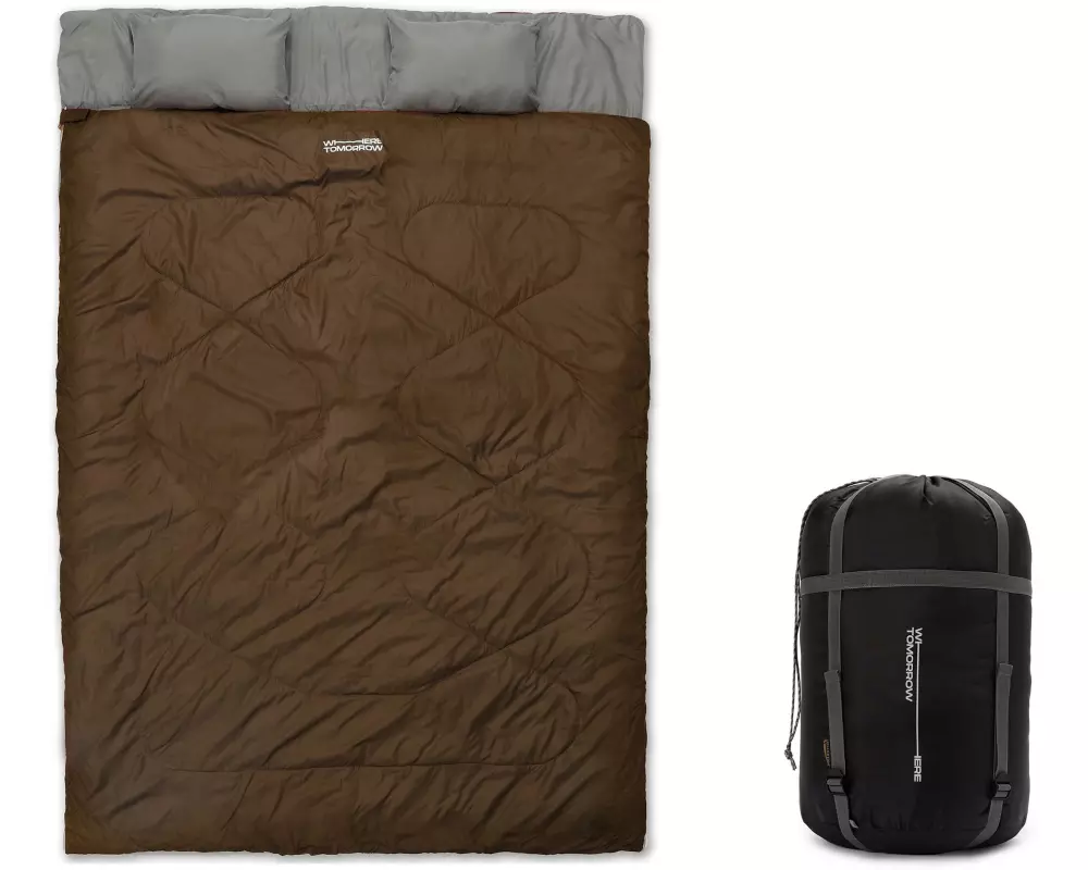 Where tomorrow Doppelschlafsack Polyester, Braun