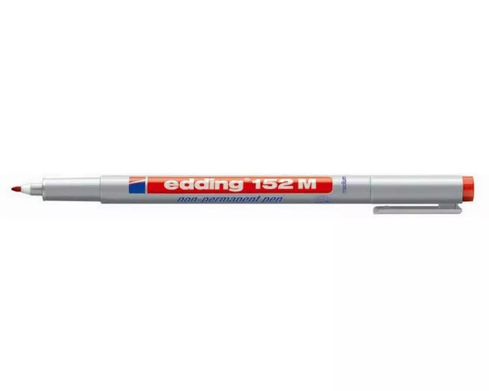 edding Non-Perm. Pen 152M rot Folienschreiber Rundspitze 1 mm Rot