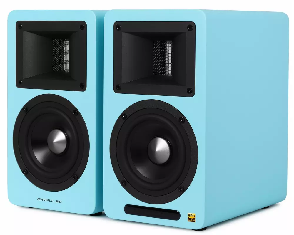 Edifier Regallautsprecher Paar Airpulse A80 Hellblau