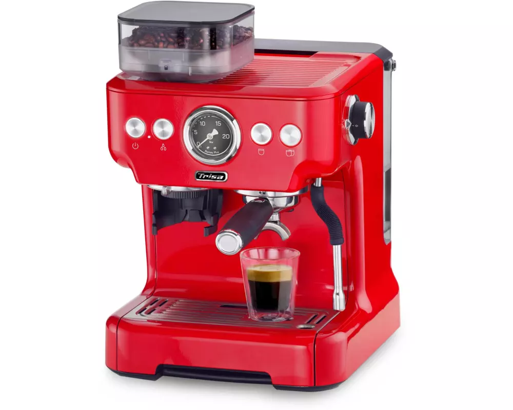Trisa Siebträgermaschine Barista Plus Rot