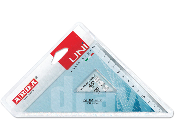 ARDA Winkel 45° UNI 20cm 28720SS transparent