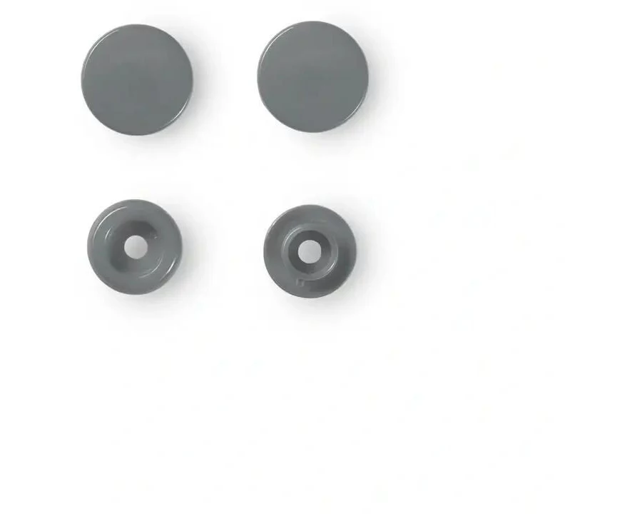 Prym Druckknöpfe Color Snaps Grau, Ø 12,4 mm, 30 Stück