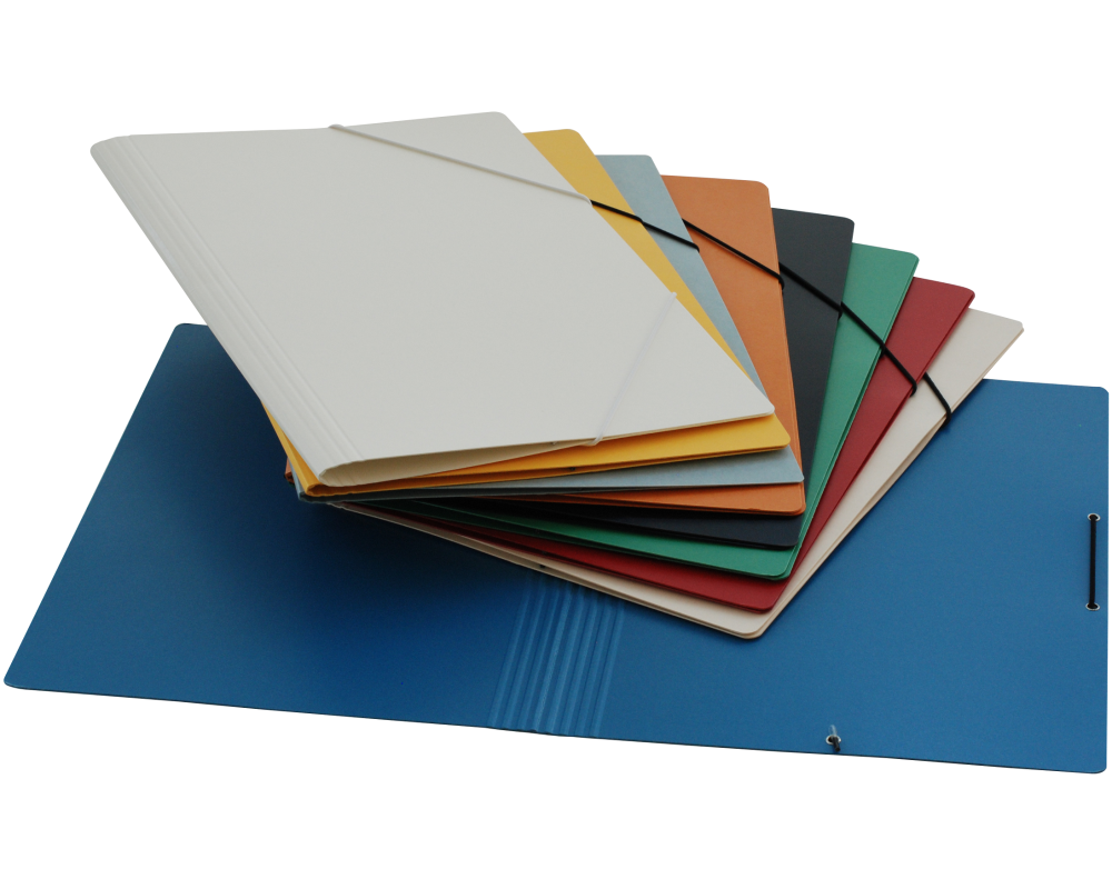 EROLA Gummibandmappe 800my A4 3228 assortiert Pressspan