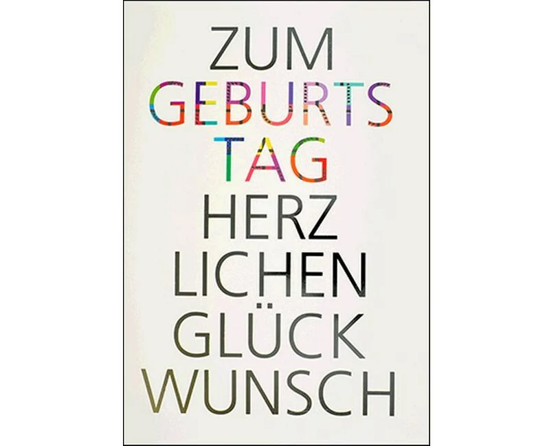 ABC Glückwunschkarte Geburtstag A4