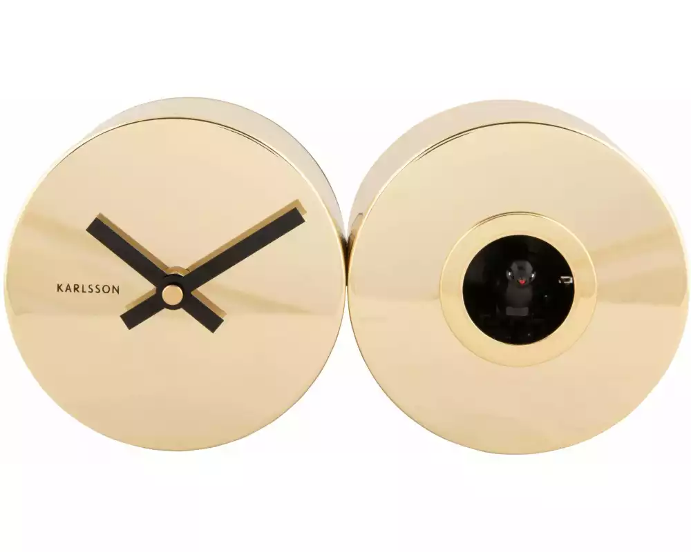 KARLSSON Wanduhr Duo Cuckoo Gold plated