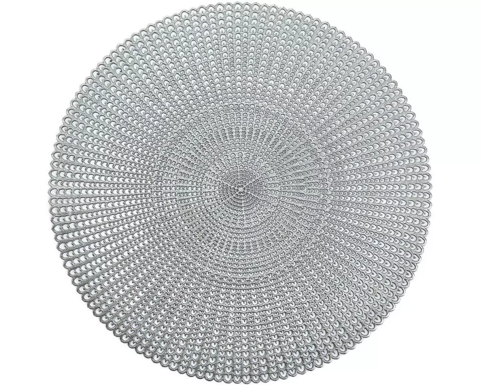 Zeller Present Tischset Cut out Ø 41 cm, Silber