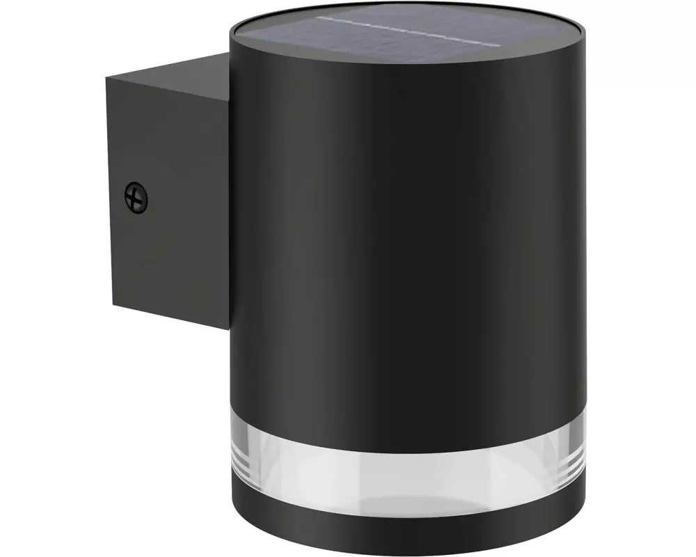 Philips Solar Fyce Wandleuchte, Lichtsensor, 2700K, schwarz