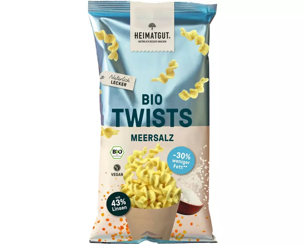 Heimatgut Chips Twists Meersalz 75 g
