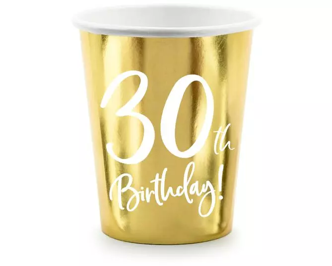Partydeco 30th Birthday Gold 220 ml