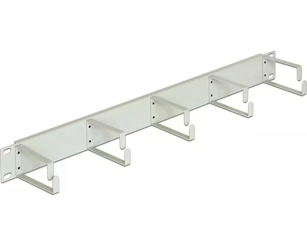 Delock Kabelführungspanel mit 5 Bügeln , Grau