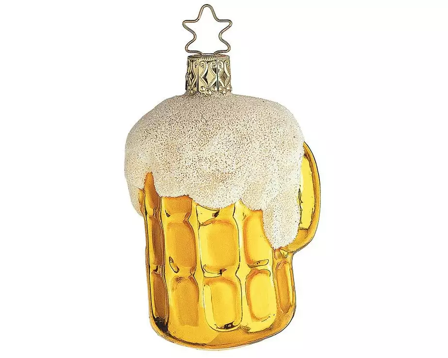 Inge Glas Manufaktur Weihnachtskugel Masskrug 8 cm 1 Stück