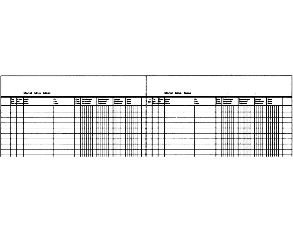 SIMPLEX Postcheckbuch D/F/I A4 18002 ass. 24 Blatt