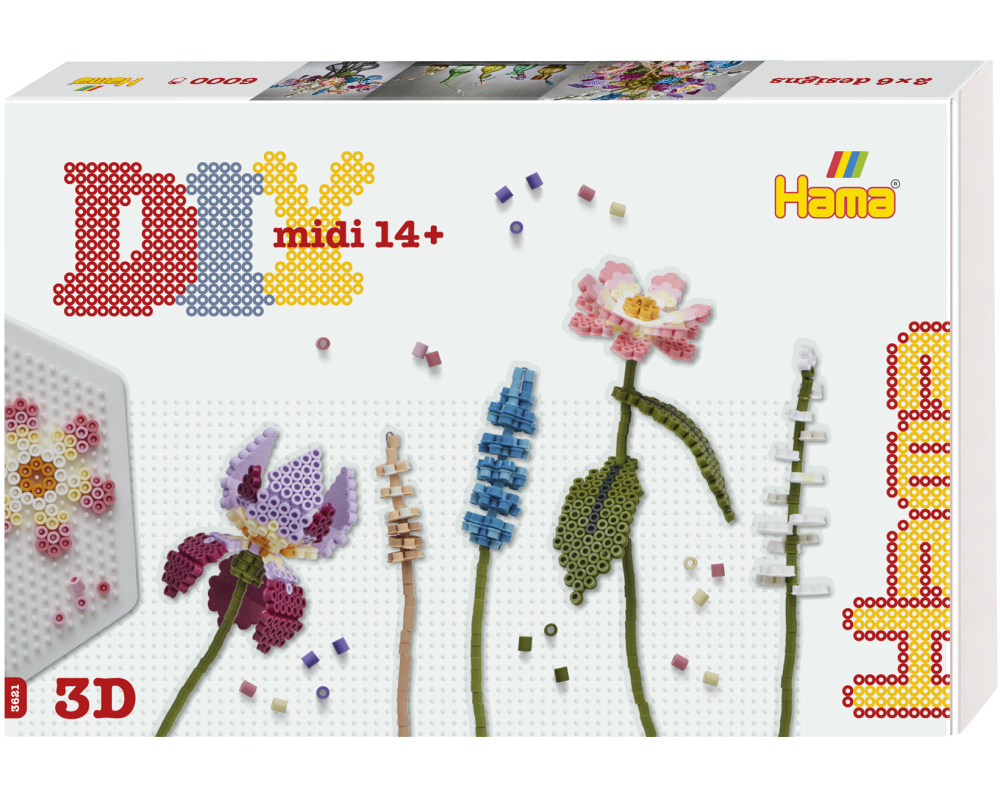 HAMA Bügelperlen Set Midi 3622 Blumenstrauss