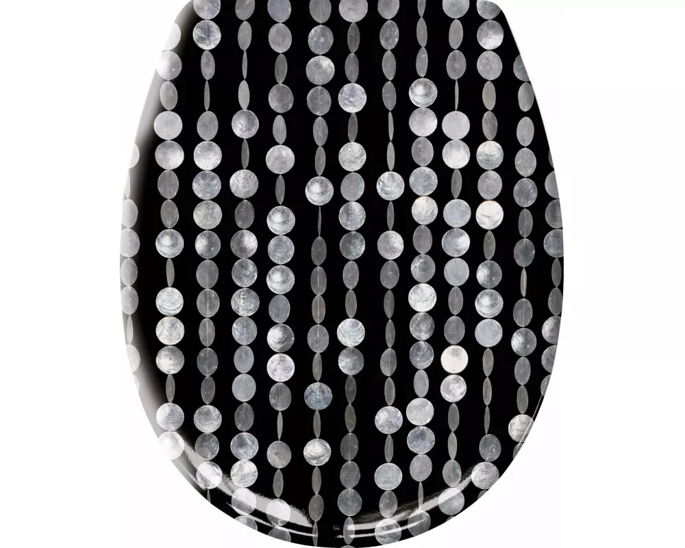 Kleine Wolke Toilettensitz Perla Absenkautomatik, Schwarz/Weiss