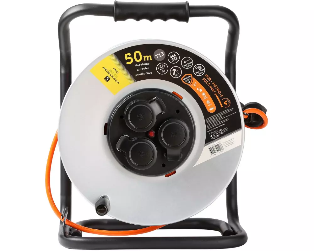 Schönenberger Kabelrolle Metall T13 IP55 50m 3 x T13