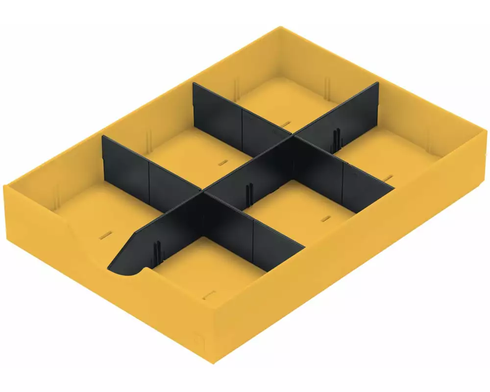 Styro Schubladenelement Styrodoc Maisgelb/Schwarz