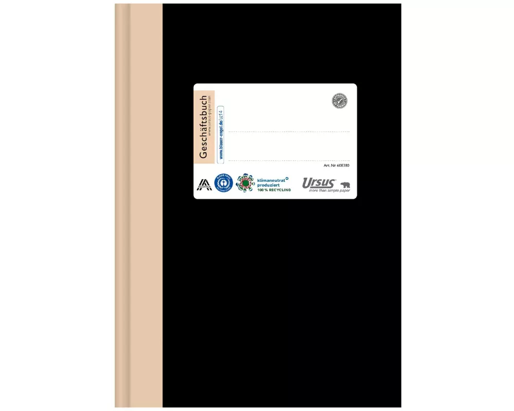 Ursusgreen Notizbuch Geschäftsbuch A5, kariert