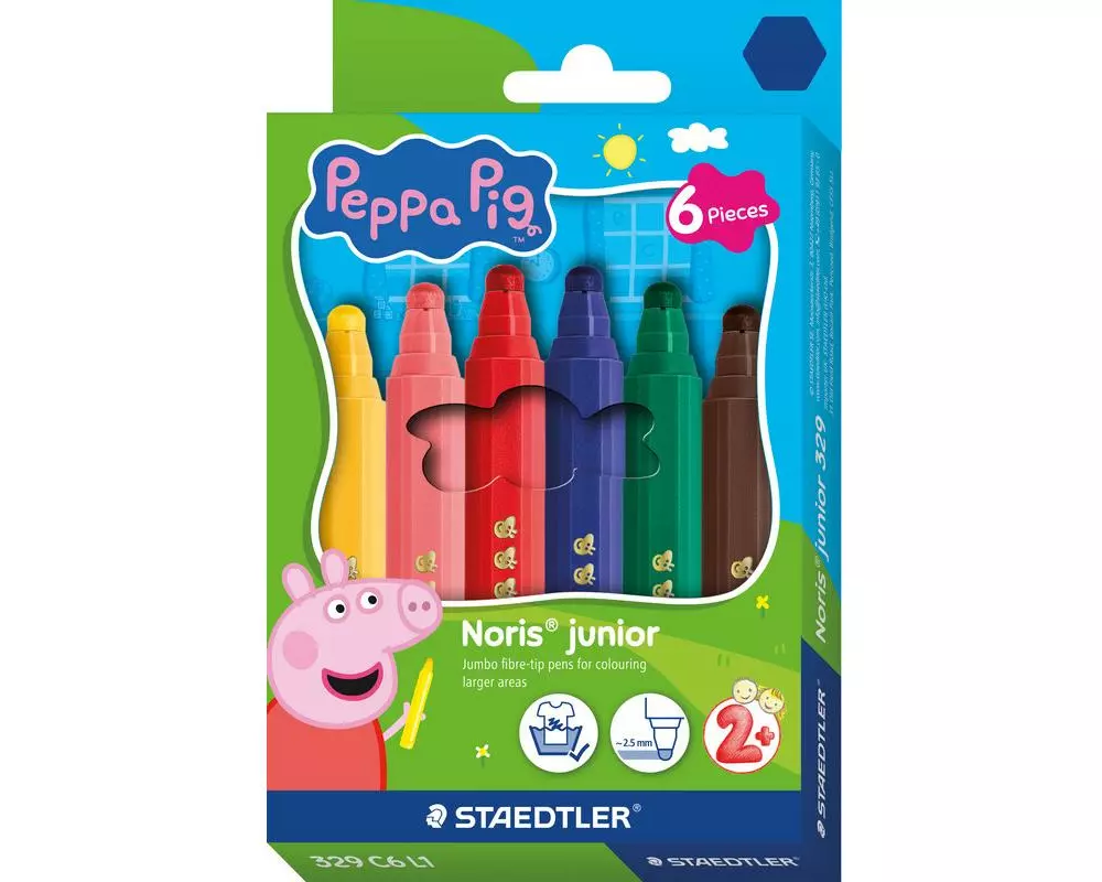 Staedtler Filzstift Set Noris Junior Peppa Pig 6er Karton