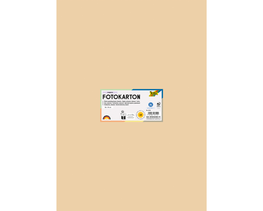 FOLIA Fotokarton 50x70cm 6110 300g, chamois